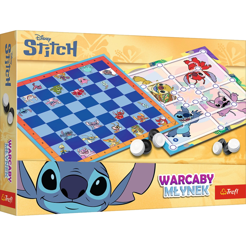 Stolní hra Dáma a Mlýnek Lilo a Stitch od Trefl