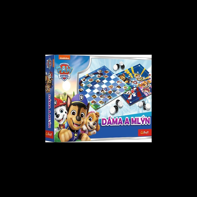 Společenská hra Dáma a Mlýn s motivem Tlapková patrola