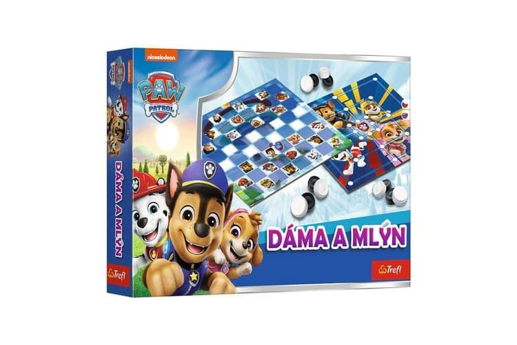 Společenská hra Dáma a Mlýn s motivem Tlapková patrola