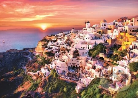 Puzzle 1000 dílků Západ slunce nad Santorini