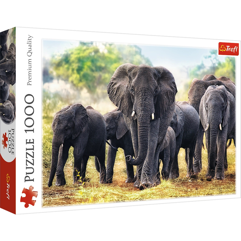 Puzzle Afričtí sloni 1000 dílků