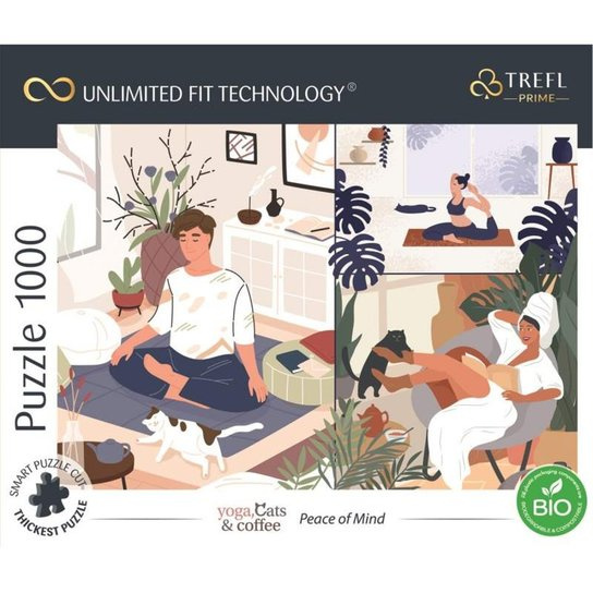 TREFL UFT Yoga Cats & Coffee: Klid v duši 1000 dílků