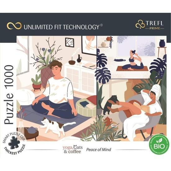 TREFL UFT Yoga Cats & Coffee: Klid v duši 1000 dílků