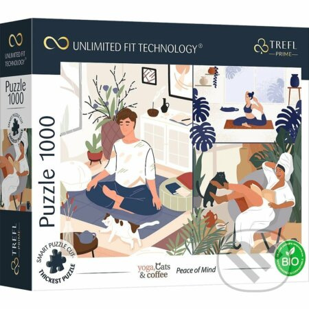 TREFL UFT Yoga Cats & Coffee: Klid v duši 1000 dílků