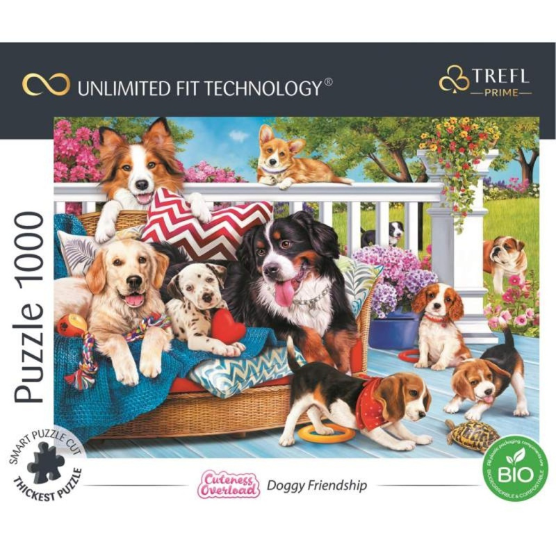 Puzzle Cuteness Overload: Psí přátelství 1000 dílků