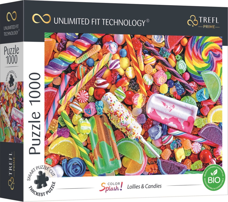TREFL UFT Color Splash: Lízátka a cukrovinky 1000 dílků