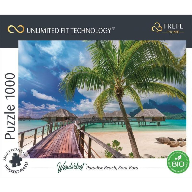 Trefl puzzle Wanderlust: Rajská pláž na Bora-Bora 1000 dílků