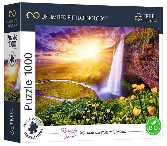 Puzzle 1000 prvků UFT Seljalandsfoss Vodopád na Islandu
