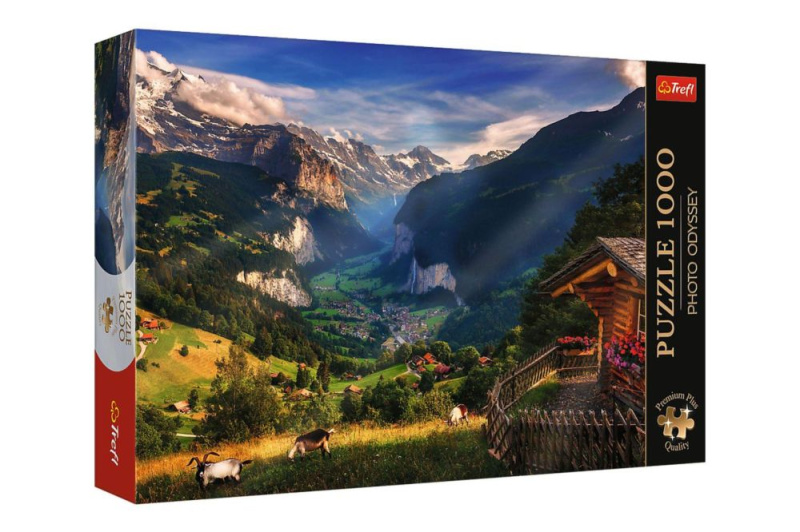 TREFL Puzzle Premium Plus Photo Odyssey: Lauterbrunnen, Švýcarsko 1000 dílků