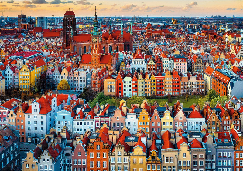 Pohľad na Gdansk, Poľsko (Premium Plus Quality Foto Odysea:) - puzzle z kategorie Umělecké