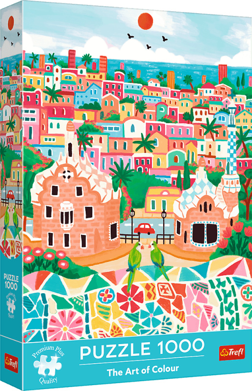 Puzzle TREFL Premium Plus The Art of Colour: Barcelona, Španělsko 1000 dílků