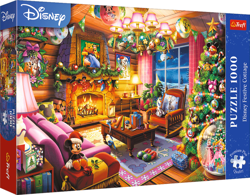 Trefl puzzle Premium Plus Disney Vánoční chaloupka 1000 dílků