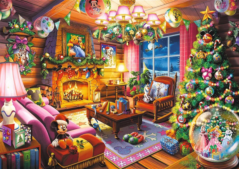 Trefl puzzle Premium Plus Disney Vánoční chaloupka 1000 dílků