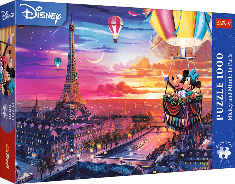 Puzzle TREFL Mickea a Minnie v Paříži 1000 dílků