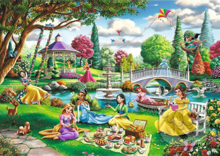 Prémiové puzzle 1000 dílků – piknik s DISNEY princeznou