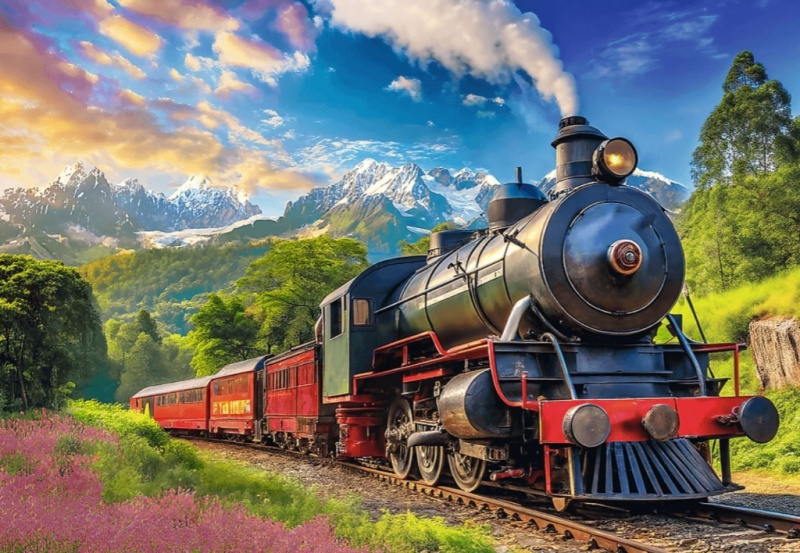 Puzzle Cesta Vlakem 1000 Dílky