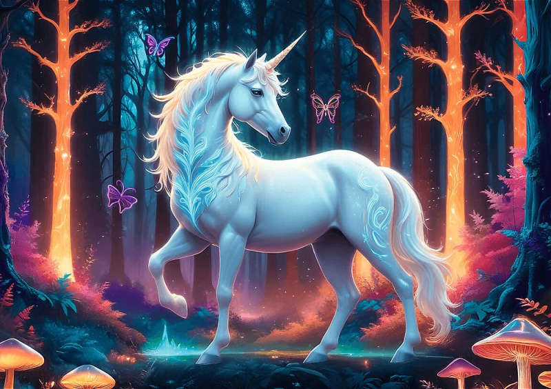 Puzzle 1000 dílků – mystický jednorožec Trefl