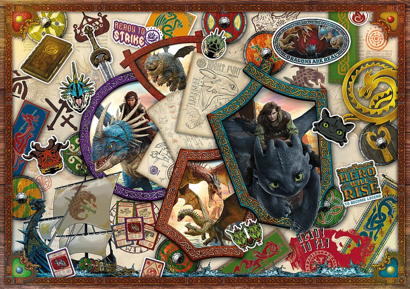 Puzzle Jak vycvičit draka 1000 dílků - kniha z kategorie Společenské hry