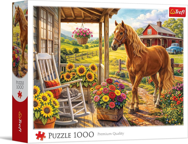 Puzzle kůň na farmě 1000 dílků