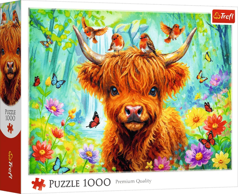 Trefl puzzle 1000: skotská kráva