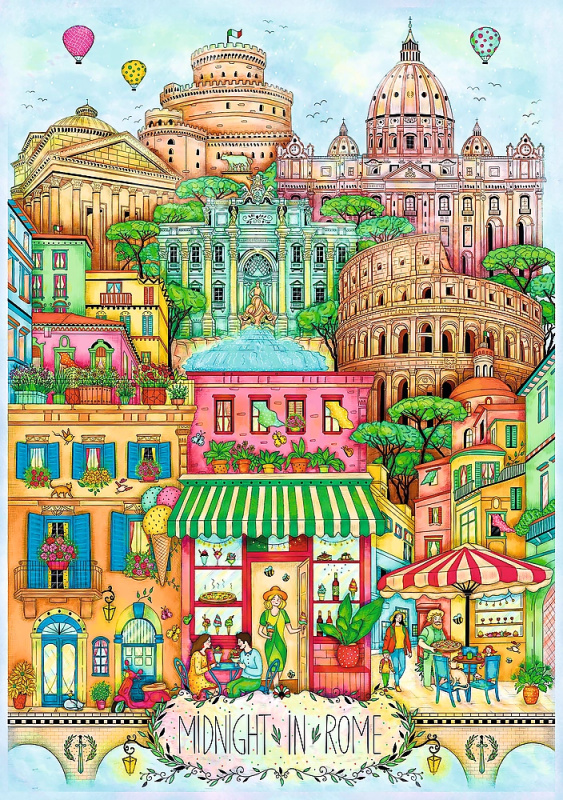 Trefl Puzzle 1000 Premium Plus - Polnoc v Ríme - Madalina Tantareanu