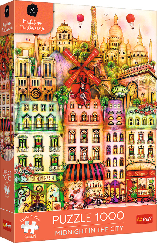 Puzzle TREFL Premium Plus Půlnoc v Paříži 1000 dílků