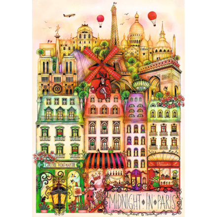 Puzzle TREFL Premium Plus Půlnoc v Paříži 1000 dílků