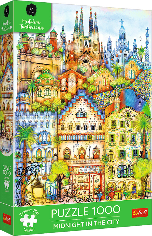 Puzzle premium 1000 dílků – půlnoc v Barceloně