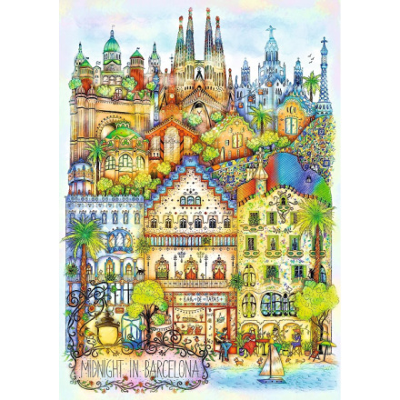 Puzzle premium 1000 dílků – půlnoc v Barceloně