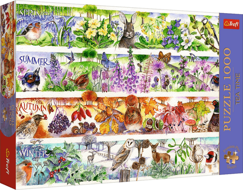 Puzzle Premium Plus Čajový čas Čtyři roční období