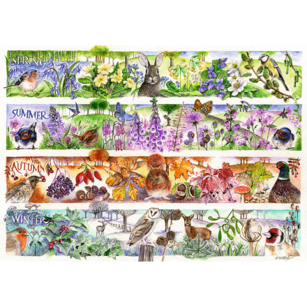 Puzzle Premium Plus Čajový čas Čtyři roční období