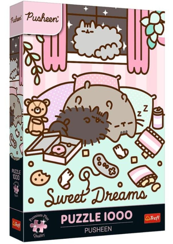 Puzzle Pusheen Premium Plus 1000 dílků