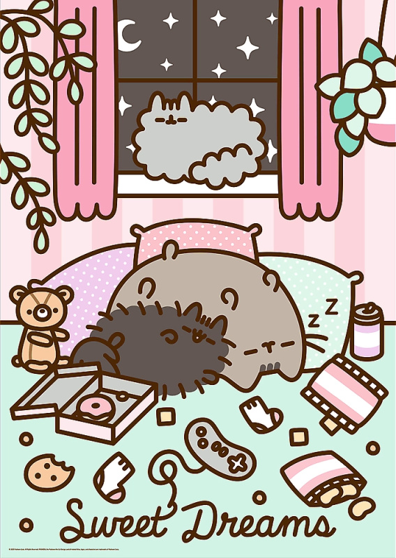 Puzzle Pusheen Premium Plus 1000 dílků
