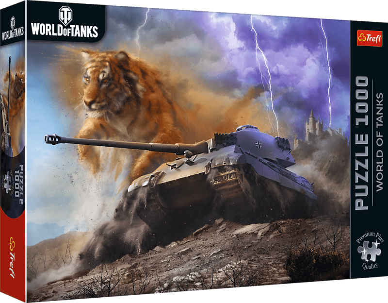 Puzzle TREFL Premium Plus World of Tanks: Tiger II 1000 dílků