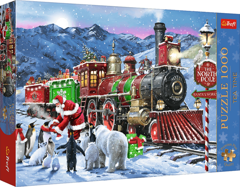 Trefl Puzzle Premium Plus Tea Time: Vánoční vlak 1000 dílků