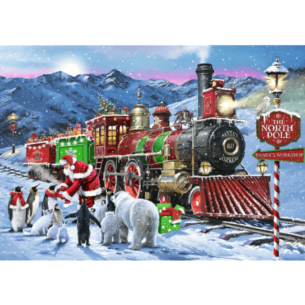 Trefl Puzzle Premium Plus Tea Time: Vánoční vlak 1000 dílků