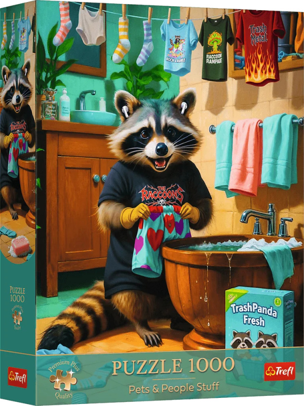 Puzzle 1000 Premium Plus – Prací den mývala