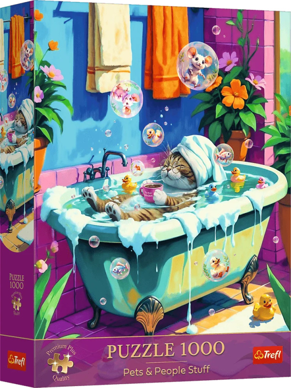 Puzzle 1000 Premium Plus – mňau, relax, opakuj