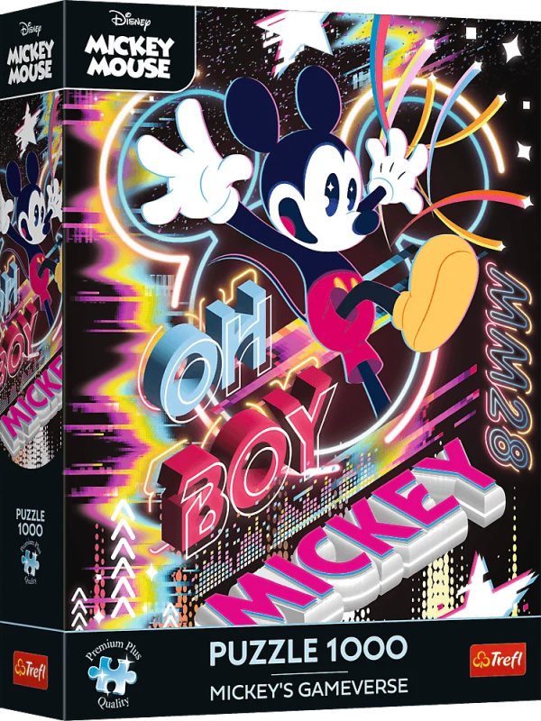 Puzzle Premium Plus Disney Mickey Mouse – Virtuální svět 1000 dílků - 1 kus