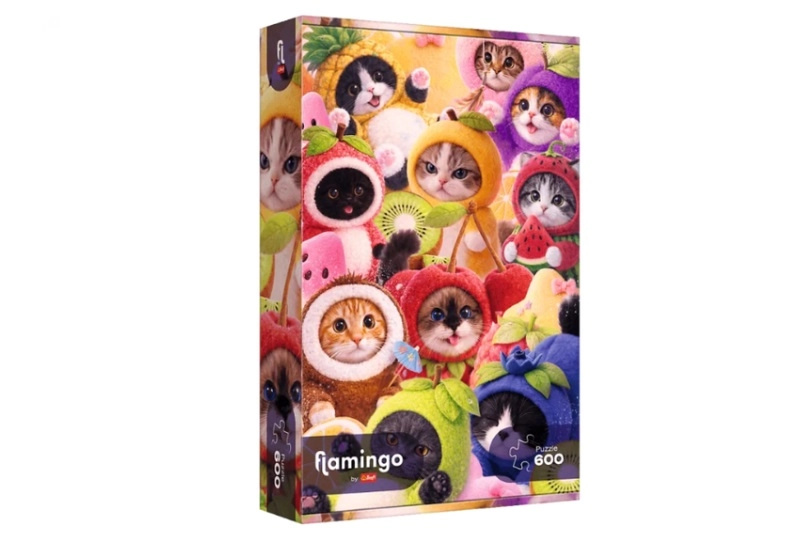 Trefl Flamingo puzzle owocowe kotki 600 dílků