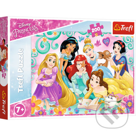 Puzzle Šťastný svět princezen/Disney Princess 200 dílků 48x34cm v krabici 33x23x4cm