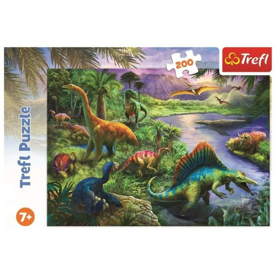 Puzzle Dinosauři 200 dílků 48x34cm v krabici 33x23x4cm