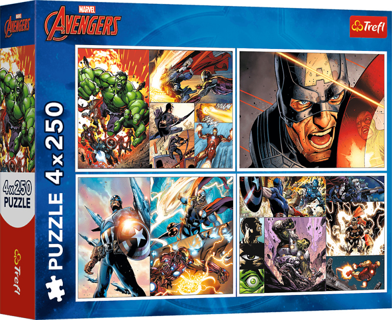 Trefl 13309 Avengers 4x250 dílků