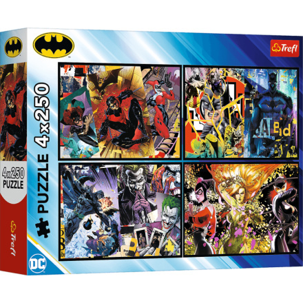 Trefl 4x250 Batman v akci 250 dílků