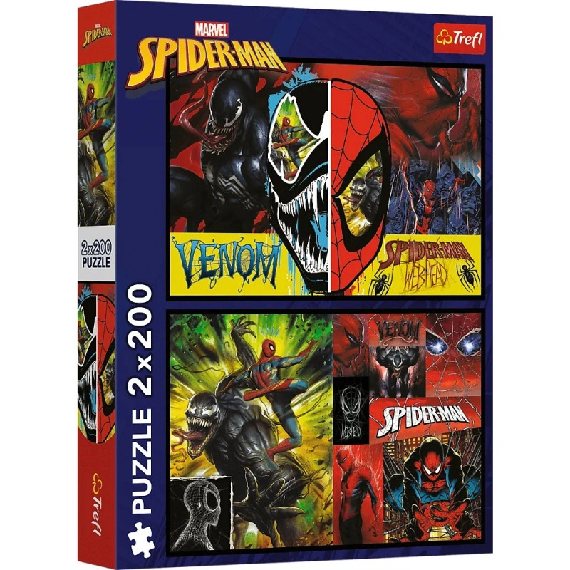 Trefl Marvel 2 x Spiderman ve dne v noci 200 dílků