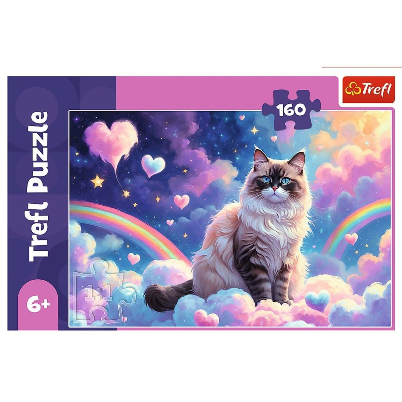Puzzle Kočka domácí 160 dílků - kniha z kategorie Společenské hry