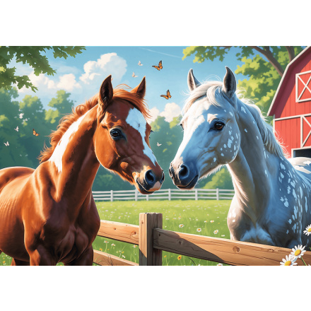 TREFL Puzzle Koně na mýtině 200 dílků