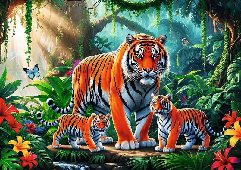 Puzzle Tygří zvyky 200 dílků