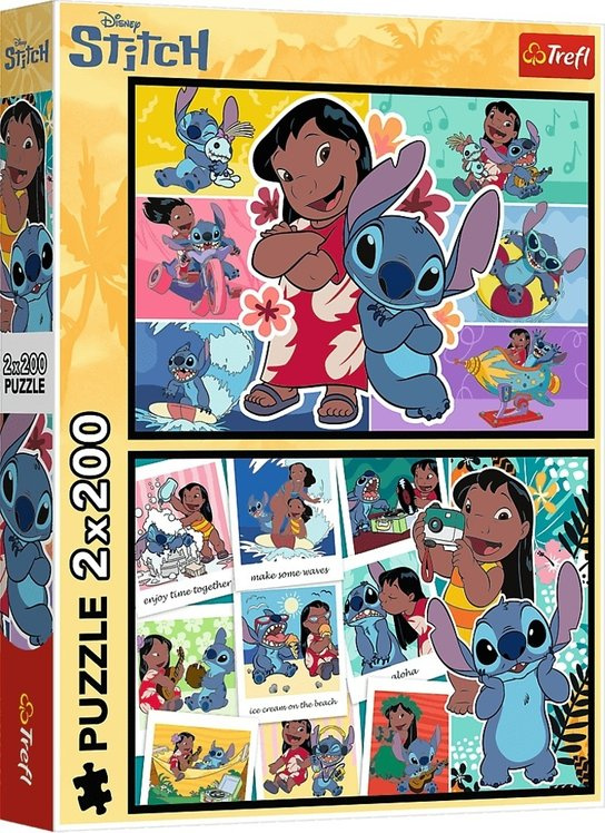 Puzzle Disney Lilo a Stitch - Veselý život Stitche 2x200