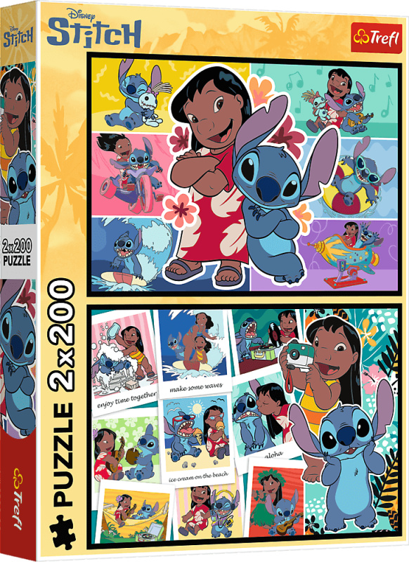 Puzzle Disney Lilo a Stitch - Veselý život Stitche 2x200